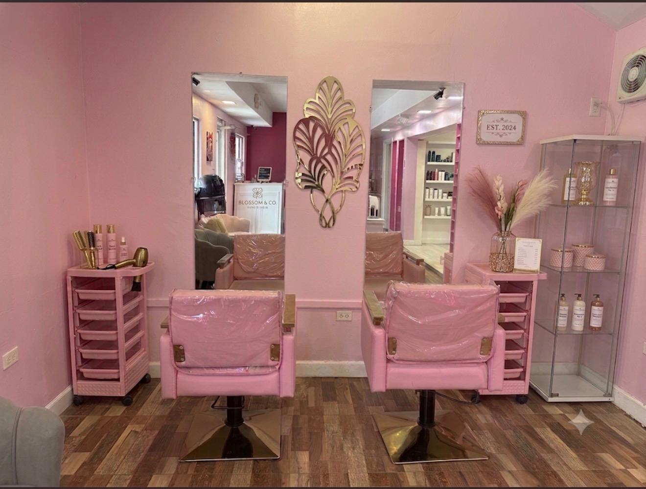 Pink Nail Studio styling stations